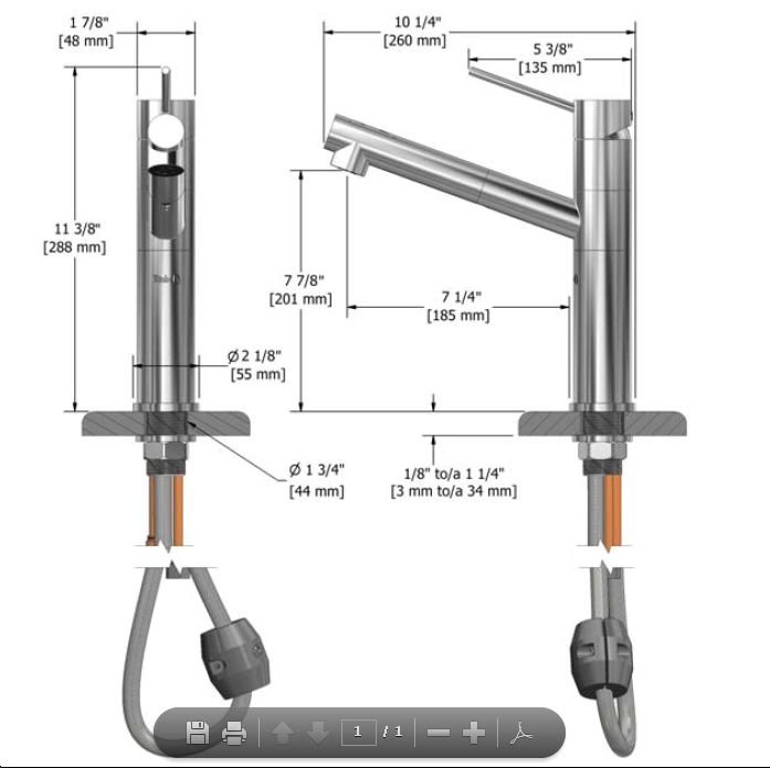 Riobel CY101 Cayo Kitchen Faucet With Spray